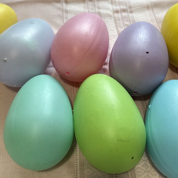 Easter Egg Blow Mold 8” Lot Of 10 Eggs Vintage General Foam Plastics & Unbranded - Picture 14 of 16